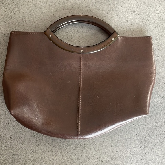 vintage tiny hard handle vegan leather bag - Picture 2 of 7